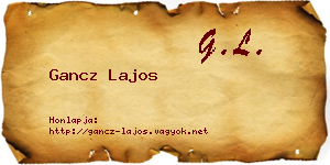Gancz Lajos névjegykártya